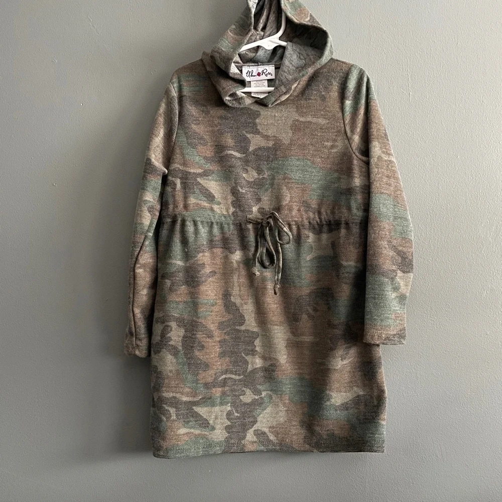 Urban Rose Girls Camouflage Hoodie Dress